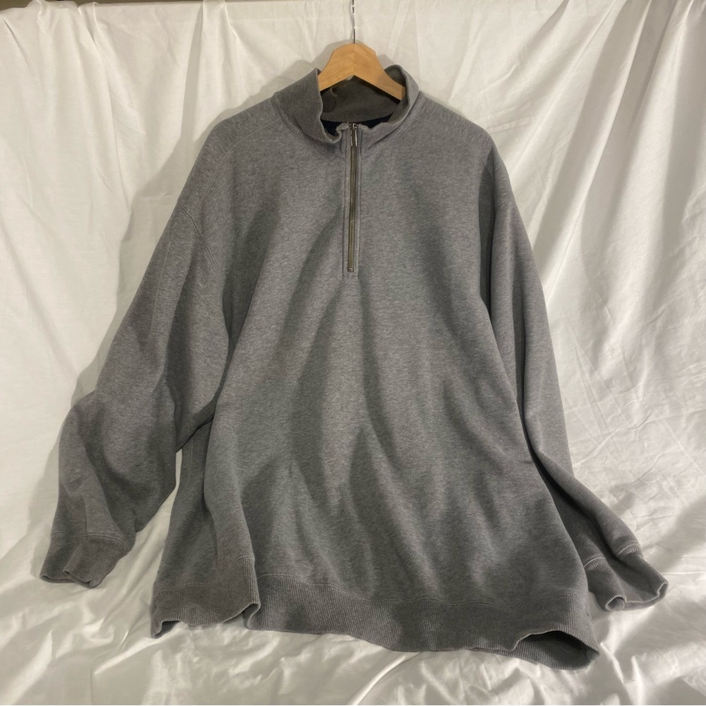 Roundtree & Yorke Men's Grey Zip-Up Sweater
